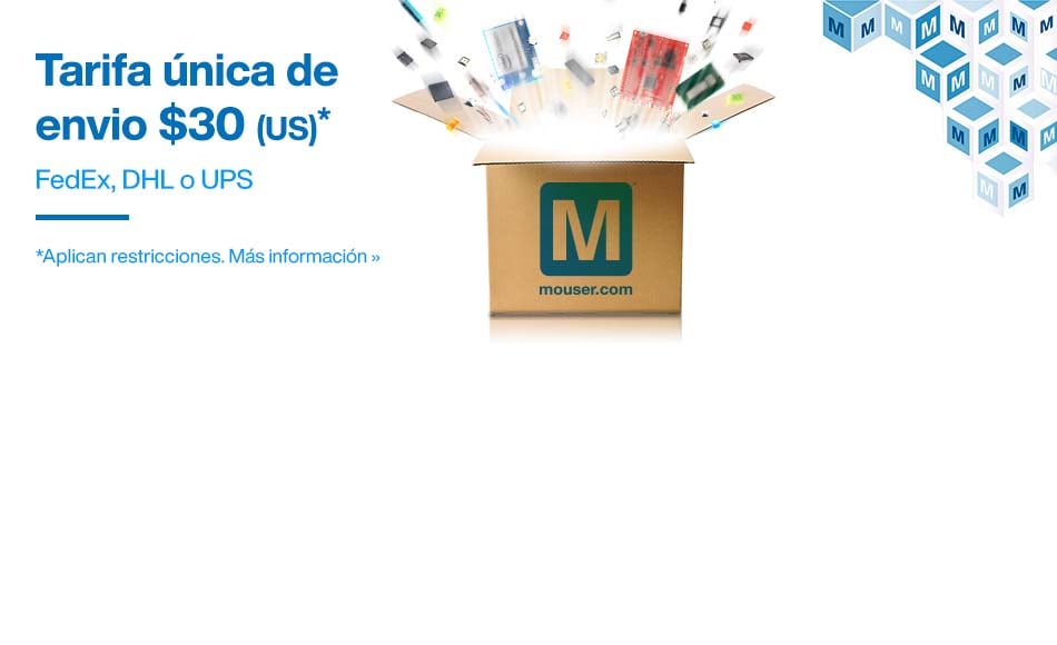 Tarifa única de envio $35 (us)* FedEx, DHL o UPS. *Aplican restricciones. Más información.