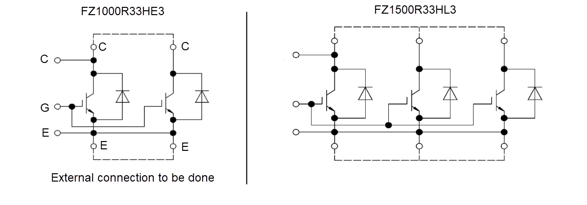 Application Circuit Diagram - Infineon Technologies 3300V Single Switch IGBT Modules