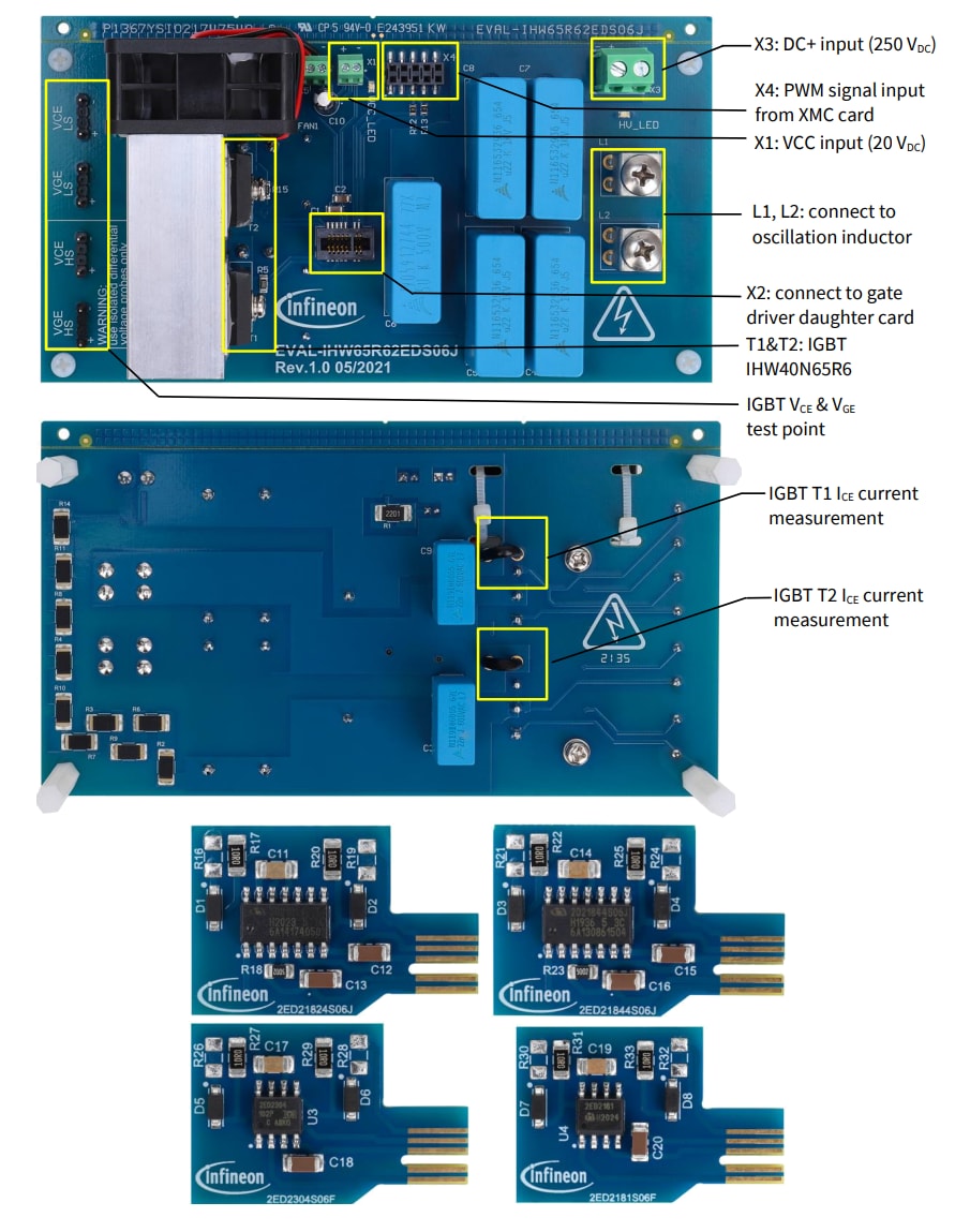 Infineon Technologies EVAL-IHW65R62EDS06J Evaluation Board Infineon Technologies EVAL-IHW65R62EDS06J Evaluation Board