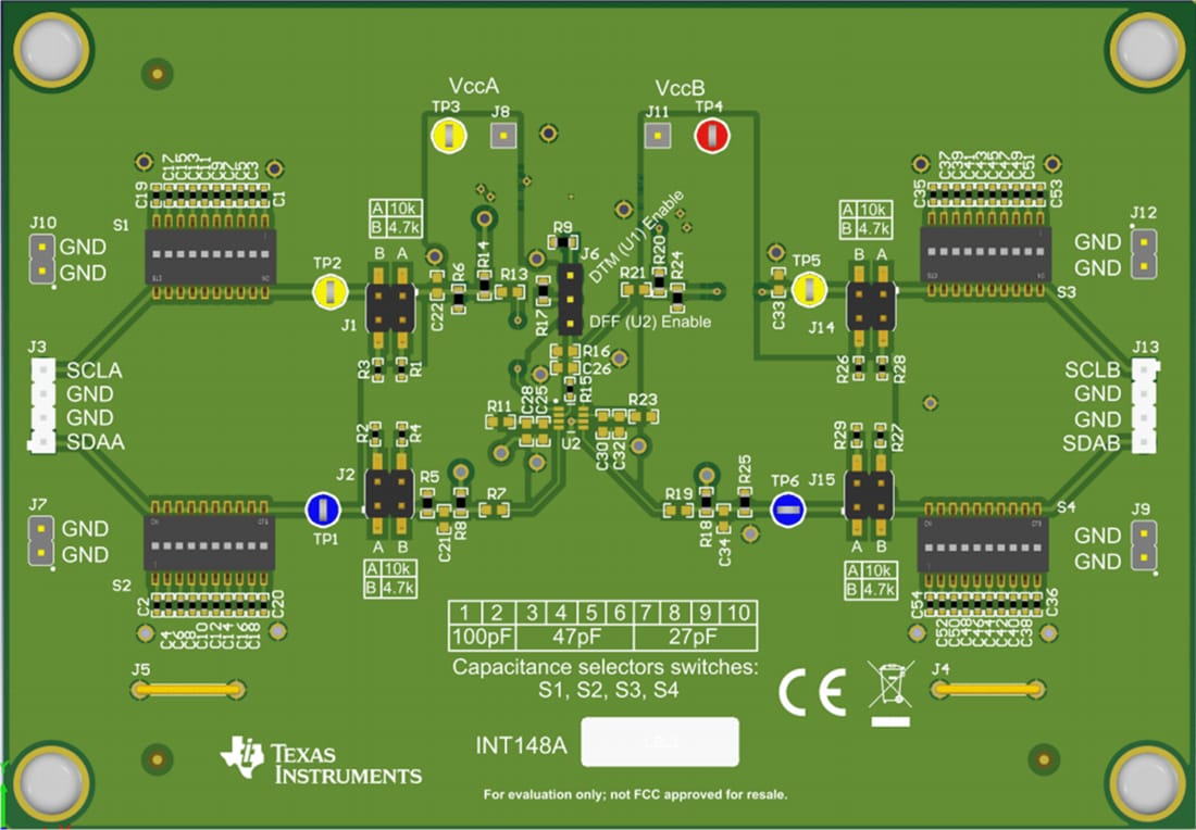 Mechanical Drawing - Texas Instruments TCA9416EVM Translator Evaluation Module
