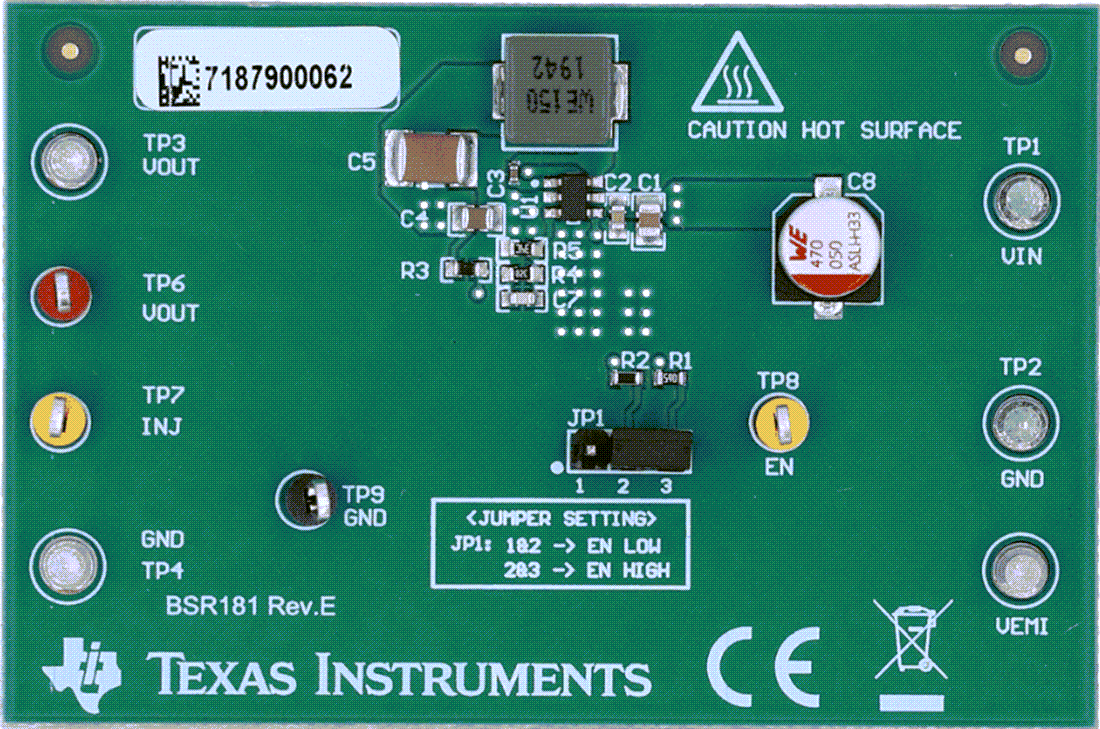 Mechanical Drawing - Texas Instruments LMR54410EVM Converter Evaluation Module (EVM)