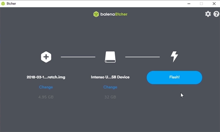 SD card flashing process
