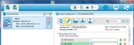 Configuring the second module.