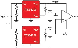 The TPS84K SWIFT™ Power Modules require minimal external components