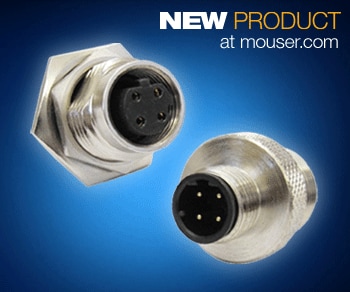 Ultra-Rugged Amphenol Industrial Max-M12 Connectors Available from Mouser