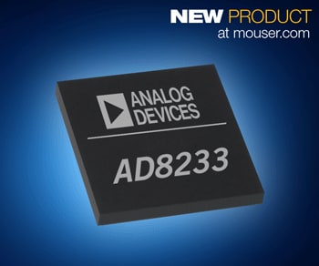 Analog Devices' AD8233 AFE for Medical Wearables Now Shipping from Mouser